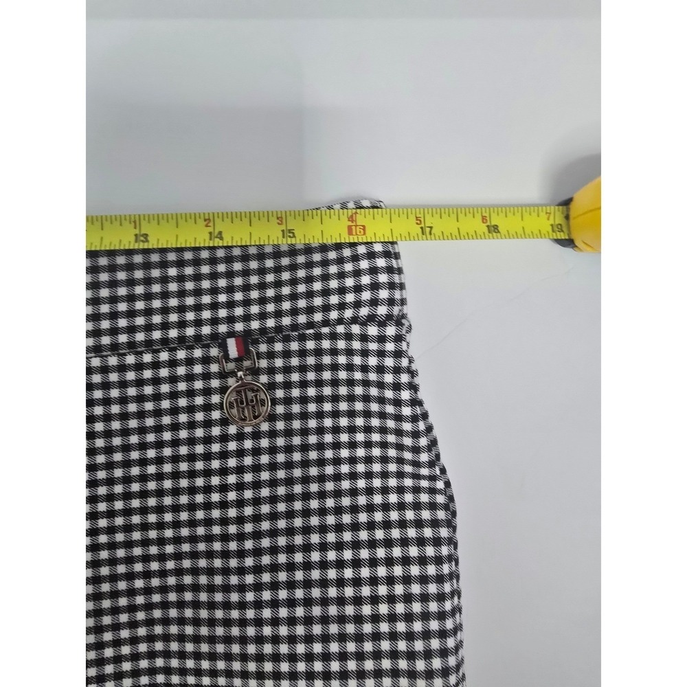 Tommy Hilfiger Women Black White Gingham Check Pull On Pants H21PN92G Stretch L - Picture 8 of 9